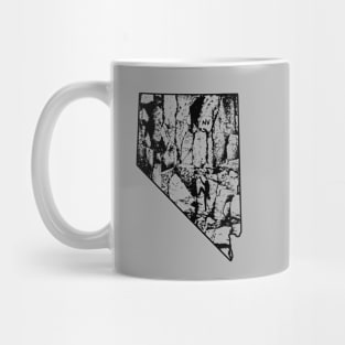 Rock Climbing Nevada Rock Climber State Map Climb Art Mug